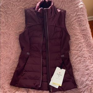 LULULEMON DOWN FOR IT ALL VEST SIZE 4 DARK ADOBE